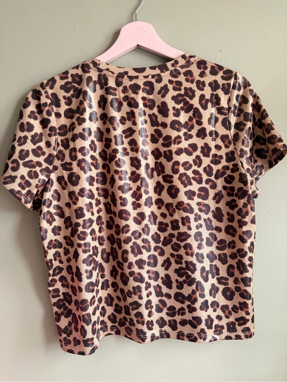Antropologie Leopard Print Short Sleeve Top - Brown - Picture 2 of 4